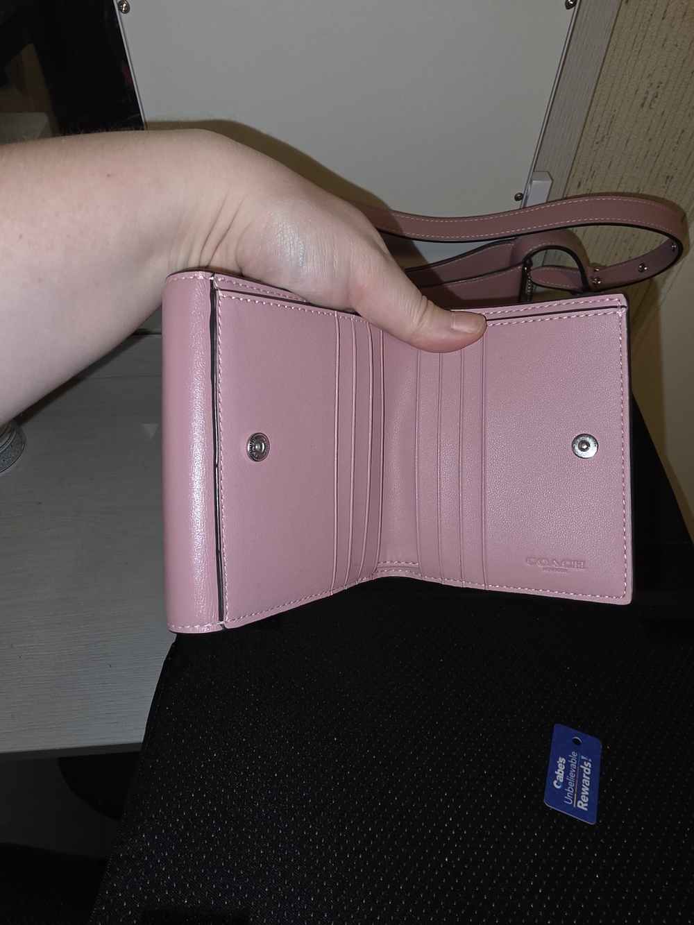 Coach Pink Leather Shoulder Bag with Matching Wallet - Picture 7 of 16